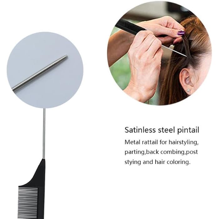 Flat Top Comb Flat Top Clipper Flat Top Stylish Combs Black Clipper Comb Stylist Barber Clippers for Creating Styling Hair Cuts- 1pc-BLACK - Image 3